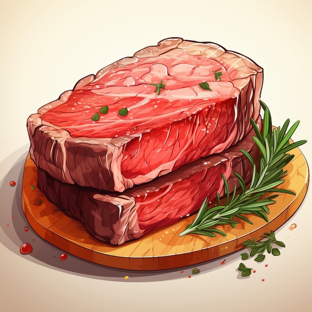 steak food meat vector illustration bbq beef barbecue isolated restaurant grill menu sli