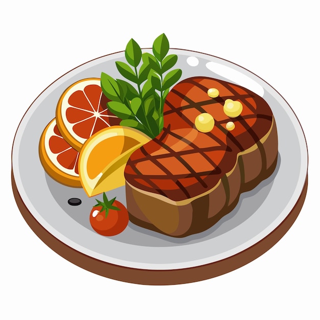 Vector steak illustration vector