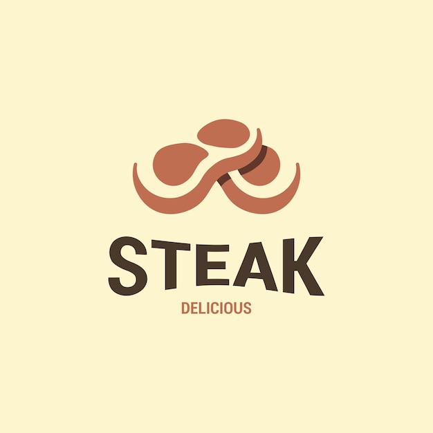 steak logo vector, bbq logo