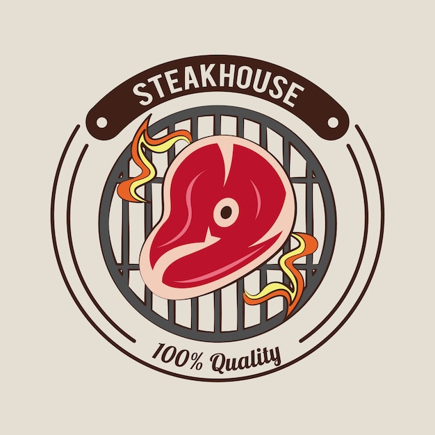 Steakhouse bbq poster