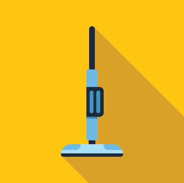 Vector steam cleaner standing on yellow background with long shadow