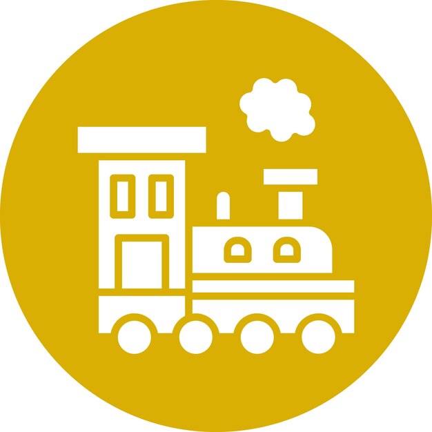 Steam Train Icon Style