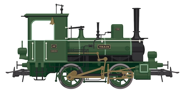 Vector steam train illustration