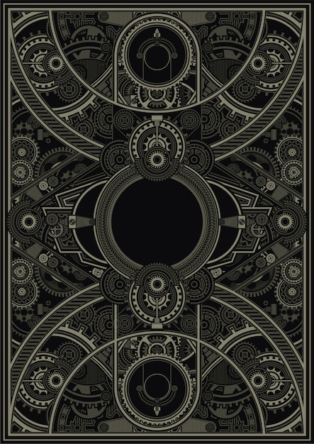 Steampunk Poster template vector eps