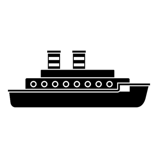 Steamship icon Simple illustration of steamship vector icon for web