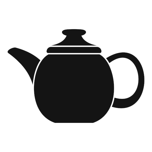 Steel teapot icon Simple illustration of steel teapot vector icon for web