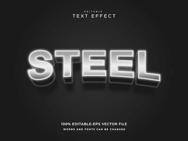 Steel text effect