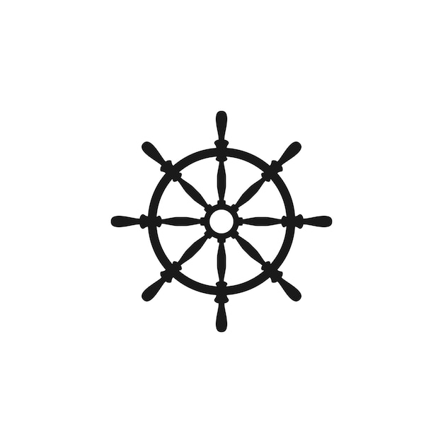 Steering Wheel Captain Boat Ship Yacht Compass Transport logo design inspiration