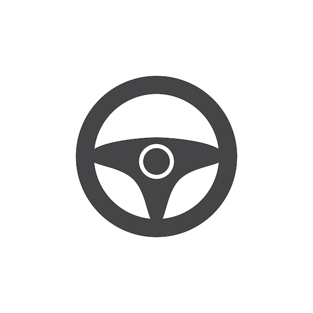 Steering wheel car logo icon