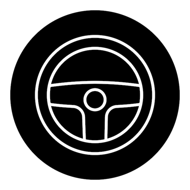 Steering wheel icon vector