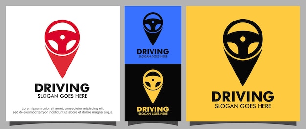 Steering wheel logo and location design template