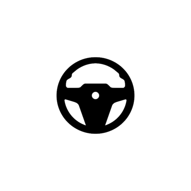 Steering wheel logo vector design template