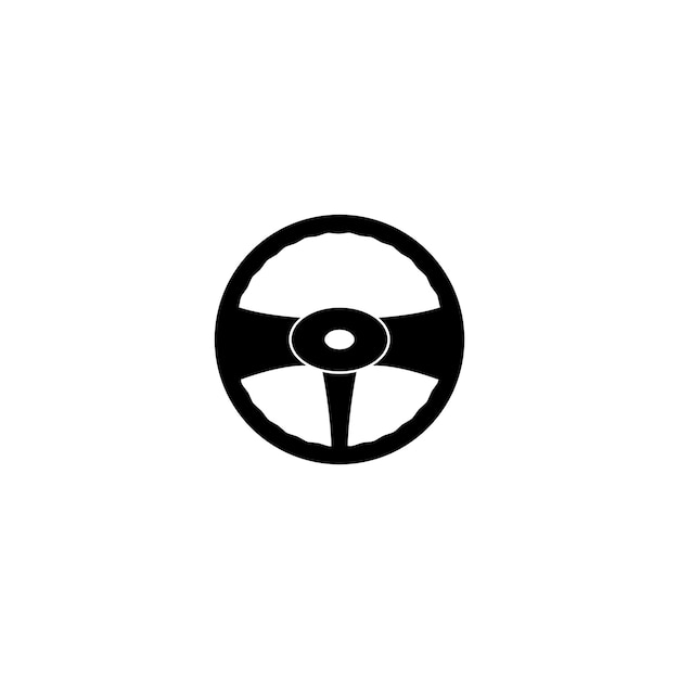 Steering wheel vector illustration icon logo template