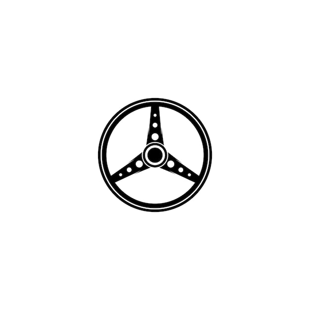 Steering wheel vector illustration icon logo template