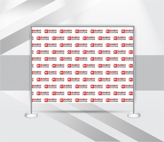 Vector step and repeat banner pattern design template