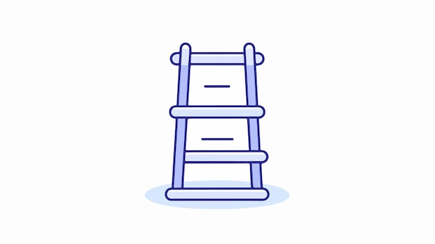 Stepladder Line Icon Illustration for Concept Design