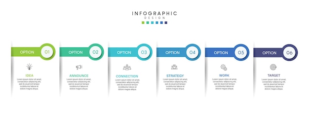 Steps business data visualization timeline process infographic template design with icons