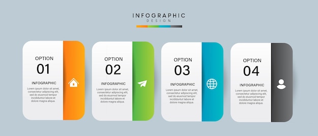 Steps business data visualization timeline process infographic template design with icons