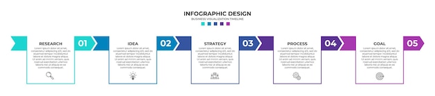 Steps business data visualization timeline process infographic template design with icons