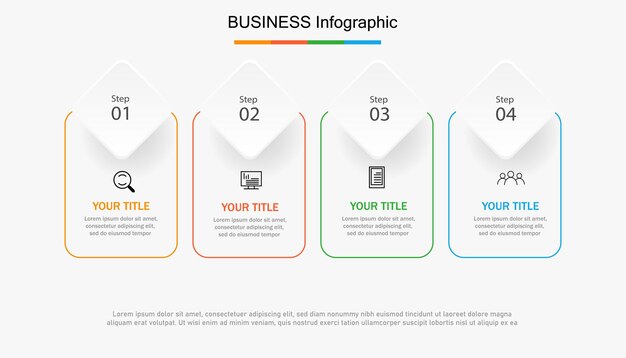 Steps business data visualization timeline process infographic template design