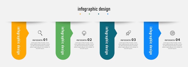 Steps business design infographic template