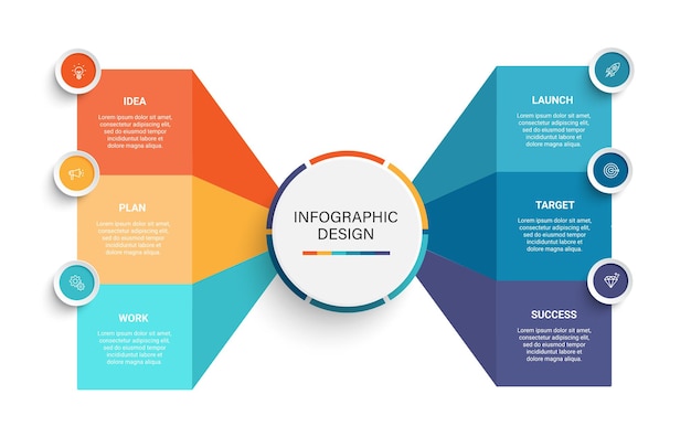 Steps business timeline infographic template design