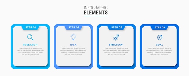 Steps infographic design