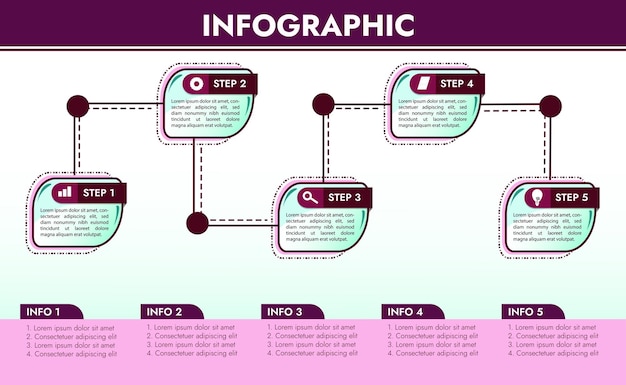 Steps Infographic for presentation