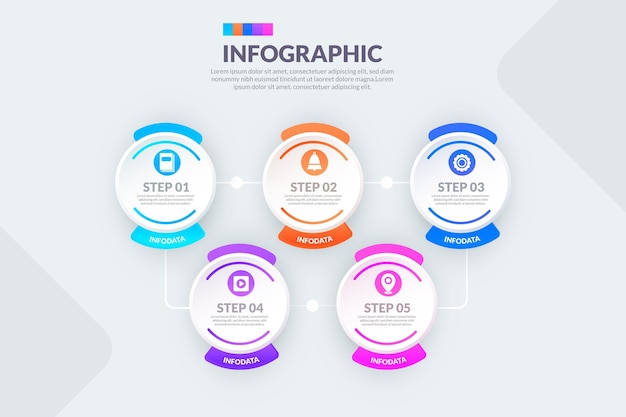 Steps infographic template