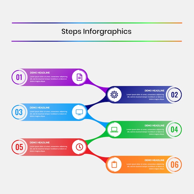 Steps Infographics Template