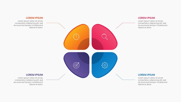 Steps process infographic elements for business with icons