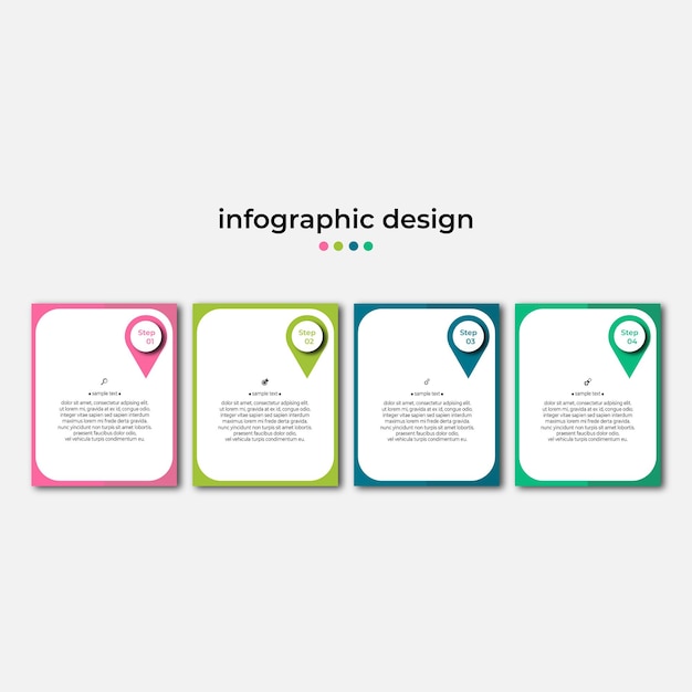 Steps timeline infographic template design