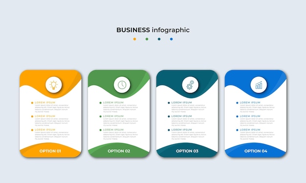 Steps Timeline Infographics Design Template