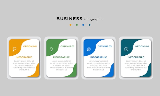 Steps Timeline Infographics Design Template