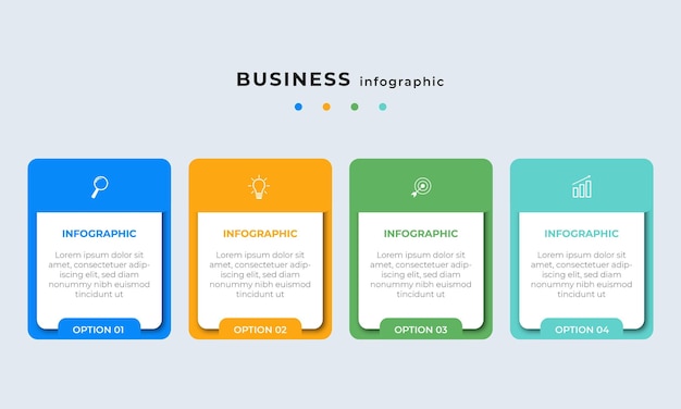 Steps Timeline Infographics Design Template