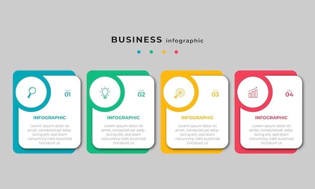 Steps Timeline Infographics Design Template