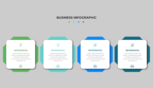 Steps Timeline Infographics Design Template