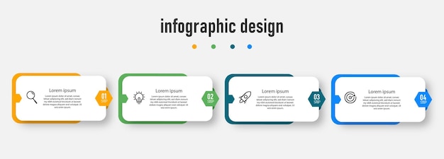 Steps timeline infographics design  