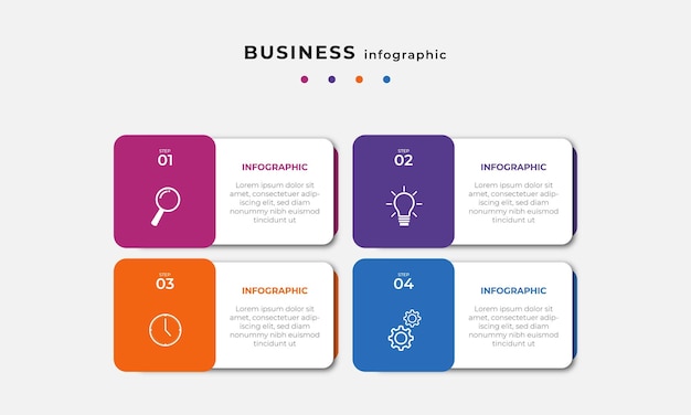 Steps Timeline Infographics Template Design