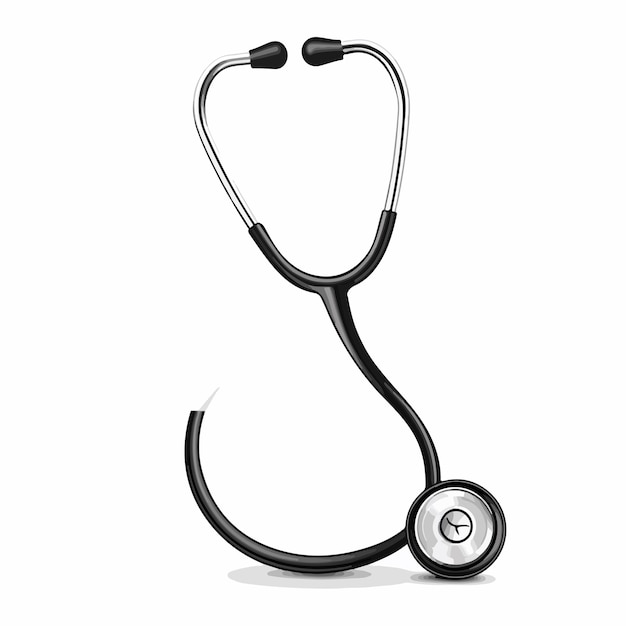 Stethoscope Icon Isolated on White Background for Healthcare Projects