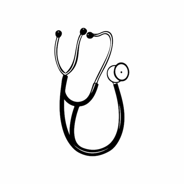 Stethoscope Icon Symbolizing Medical Health Care in Glowing Style