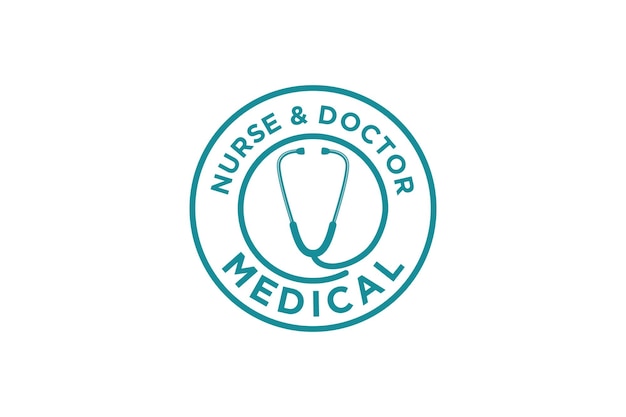 Stethoscope logo design medical doctor equipment