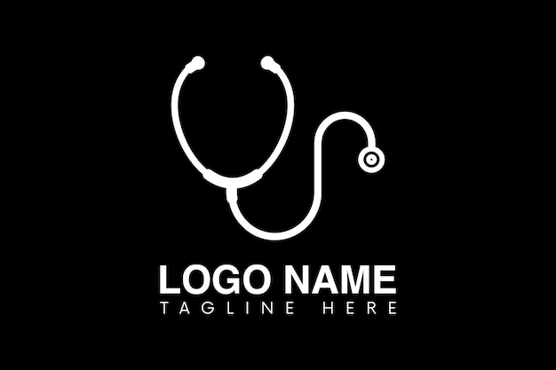 Vector stethoscope medical logo design healthcare with stethoscope medical symbol with stethoscope