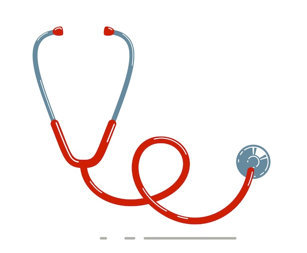 Stethoscope vector simple icon isolated over white background.