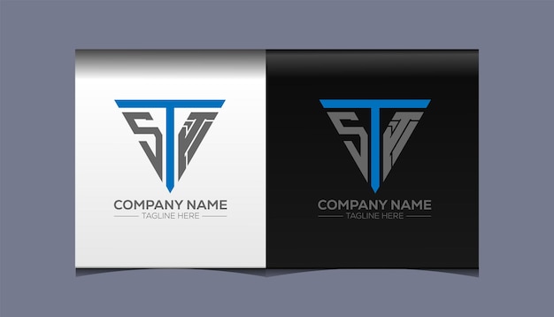 STI initial modern logo design vector icon template