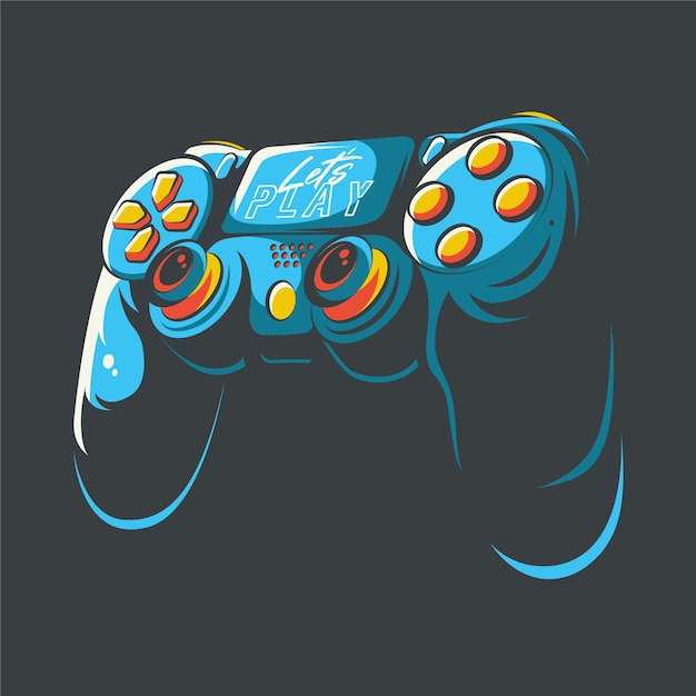 stick controller art illustration