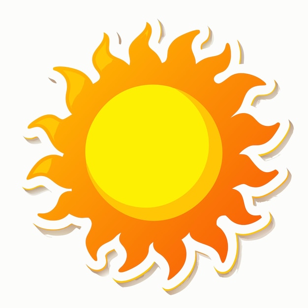 A sticker design template with the sun in cartoon style 29