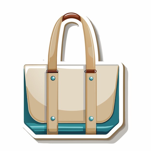 Vector a sticker design template with a unique handbag 15