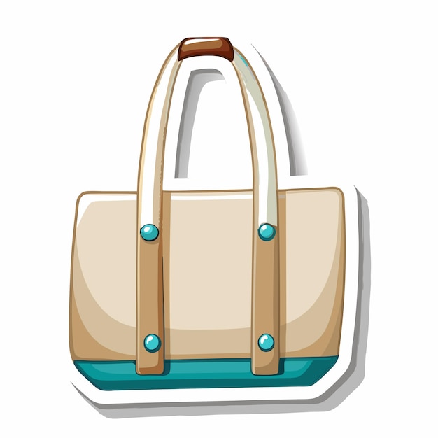 Vector a sticker design template with a unique handbag 17