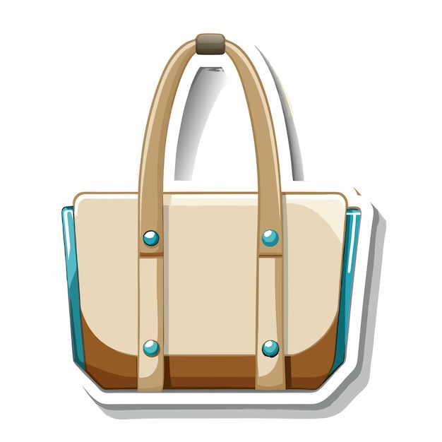 Vector a sticker design template with a unique handbag 7